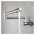 thumbnail image 3 of Brass Kitchen Faucet Tap Wall Mount Single Cold Single Hole Mixer Rotate Fold Faucet Chrome ,Easy to Install, 3 of 6