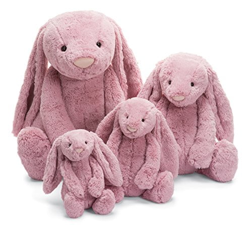 small pink bunny stuffed animal