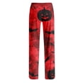 thumbnail image 5 of JULMCOMO Halloween Pajamas Pants for Women Pumpkin Blood Print Drawstring Elastic Waisted Casual Pjs Funny Print Loose Fit Comfy Sleepwear Lounge Pants Wine XL, 5 of 5