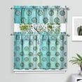 thumbnail image 2 of Kitchen Curtains 36 Inch Short - 3 Panel Set, Rod Pocket Window Curtain, 100% Polyester for Farmhouse, Cafe, Kitchen, Living Room, Bedroom, Sports-Themed Design, Easy Wash, 2 of 6
