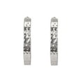 thumbnail image 2 of Time and Tru Adult Women's Silver Tone Hammered Metal Hoop Earring, 2 of 5
