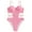 Pink, variant on Women Monokini Sexy Padded 3 Sizes One Piece Spaghetti Straps Bikini Swimming Garment
