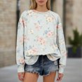 thumbnail image 2 of kaondbfi Hoodless Sweatshirts for Elegant Women Fall Winter Spring Print Sweatshirt Casual Cozy Oversized Crewneck Long Sleeve Pullover Tops Womens Summer Fall Fashion Tops, 2 of 4