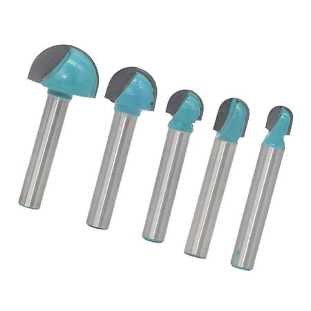 

5Pcs/Set 6mm Shank Round Nose Core Box Router Bit Cutter for DIY Woodworking Accessories