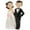As Shown, variant on Gongc Cupcakes Resin Couple Wedding Cake Topper Bride Groom Figure Decor