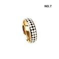 thumbnail image 3 of Anillo con diseño de tablero de ajedrez Qarigey Joyería elegante Dorado talla 7 AP016439-01, 3 of 6