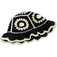 thumbnail image 6 of CoCopeaunts Women Bucket Hat Knit Beanie Hat Crochet Handwoven Foldable Winter Warm Fisherman Hat Handmade Flower Beanie Cap, 6 of 8