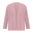thumbnail image 2 of CHGBMOK Women's 3/4 Sleeve Open Front Cropped Cardigan Sweater Buttonless Cardigan Shawl, 2 of 5