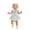 Blue, variant on Girls Jumpsuit Graphic Print Square Neck Sleeveless Bow Tied Romper And HeadbAnd Two Piece Set for Daily Girls Rompers Blue 12 Months-18 Months