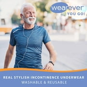 Wearever Mens Incontinence Underwear Open Fly Washable Briefs, Super Absorbency Single Pair