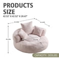 thumbnail image 5 of MOONMISS Chenille High Back Lazy Boy Sofa with Throw Pillows for Adults and Children, Indoor Outdoor, Pink, 5 of 5