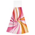 thumbnail image 7 of Yayeee Kitchen Hanging Hand Towels Set of 2 with Loop Bathroom Absorbent Tie Towel, Swirling Lines, 7 of 7
