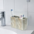 thumbnail image 2 of nu steel Stone Hedge Resin Decorative Toothbrush holder for bathrooms Storage, 2 of 5