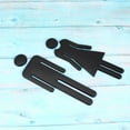 thumbnail image 6 of FOLOYORI Rectangle Black ABS Bathroom Sign for Door 1Set Noticeable Washroom Signs 7.9x2in, 6 of 8
