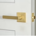 thumbnail image 4 of Viaggio Qadlus_Prv_234_Lh Quadrato Left Handed Solid Brass Privacy Door Lever Set -, 4 of 7