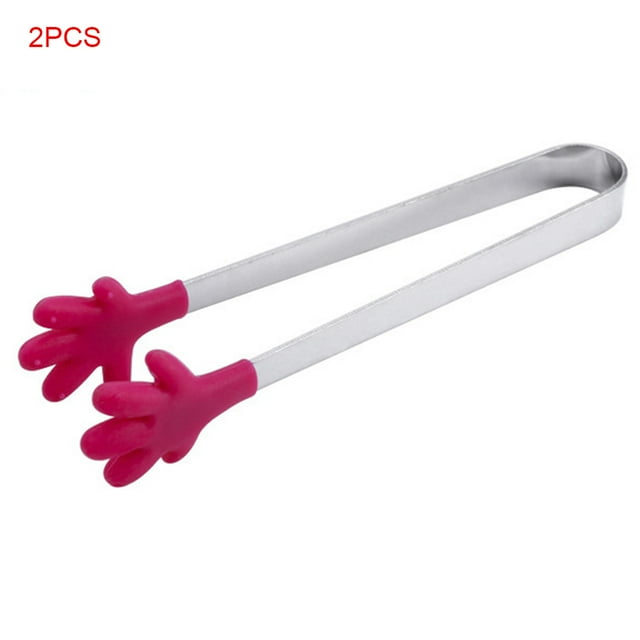 Xingzhi 2 Pieces Portable Mini Silicone Hand Shape Muffins Pancakes Cookies Chocolate Tongs Serving Clips Kitchen Gadgets