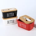 thumbnail image 2 of CSChome Ceramic Butter Dish Ceramic Butter Dish with Lid, Multipurpose Large Capacity Butter Keeper, Easy to Clean, 2 of 5