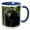 Blue/White, variant on 3drose, Rwanda, Mountain Gorilla, No 3 Silverback - Af35 Rbe0114 - Ralph H. Bendjebar, 11oz Two-tone Blue Mug