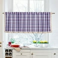thumbnail image 5 of COFEST Valance Curtains for Kitchen - Window Light Blocking Short Rod Pocket Curtain Panels for Small Window Bathroom Basement Purple, 5 of 7