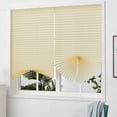 thumbnail image 2 of Self Adhesive Blinds, Adhesive Pleated Blinds, 35X59 In, Light Filtering Blinds, Temporary Fabric Adhesive, Easy Install Blinds No Drill, Uv Blocking, Beige, Bedroom, 1 Pc, 2 of 7