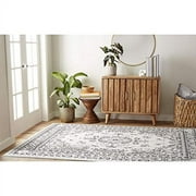 Home Dynamix Premium Sakarya Traditional Medallion Area Rug, Grey/Ivory, 78x107
