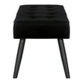 thumbnail image 3 of WestinTrends Velvet Tufted Bedroom Bench for Living Room & Entryway Furniture, Black, 3 of 9