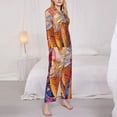 thumbnail image 3 of Lsque Trio Of Dripping Cones Pattern Long Sleeve Pajama Set for Women - Soft 2-Piece Sleepwear and Loungewear Set with Pockets, Comfy Nightwear-XX-Large, 3 of 7