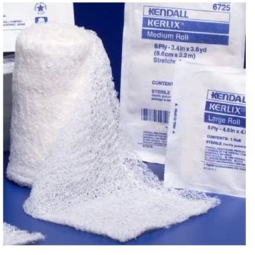 Non-Sterile Kerlix Gauze Rolls – 6 Ply, 4.5x4.1 Yards, 50/Box – 100% Cotton