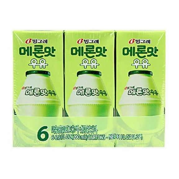 Binggrea Milk Drink, Melon, 6 Ct