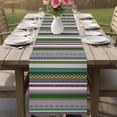 thumbnail image 4 of Bohemian Table Runner 72 Inches, Boho Modern Abstract Minimalist Paisley Green Bed Runner Dresser Scarves Tabletop for Indoor Outdoor Parties/Ceremony/Banquet, 14" x 72", 4 of 8