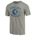 thumbnail image 2 of Men's Gray Minnesota Timberwolves Team Heritage Tri-Blend T-Shirt, 2 of 3