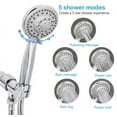 Shower Heads 5 Setting with Handheld Sprayer & Long Hose High Pressure