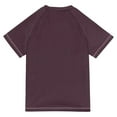 thumbnail image 6 of FORMRS Boys Rash Guard Short Sleeves Swim Shirt Quick Dry UPF 50+ Sun Protection, Sizes 3-12T, Beige Wavy Plaid, 6 of 6