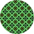 thumbnail image 1 of Ahgly Company Indoor Round Patterned Dark Forest Green Area Rugs, 3' Round, 1 of 1