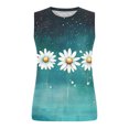 thumbnail image 7 of Women's Floral Print Sleeveless Casual Tunic Blouse - Loose Fit Crewneck Tank Top for Plus Size - Trendy Summer 2025 Basic Pullover, 7 of 7