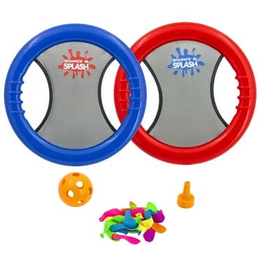 Play Day Bounce & Splash Wet or Dry Outdoor Water Balloons & Paddle Ball Game Set, Ages 3 