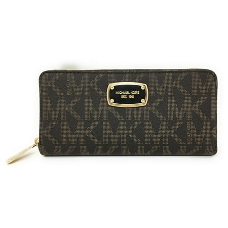 Michael Kors Jet Set Item Zip Around Continental Wallet - Brown