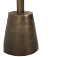 thumbnail image 3 of Ley 24 Inch Aluminum Side End Table, Round Top, Pedestal Base, Bronze- Saltoro Sherpi, 3 of 5