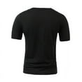 thumbnail image 4 of Tbopshirt Summer Tops,Men's Solid T-shirt Round Neck Pullover Button Zipper Bottom Fashion Casual Sports T-shirt Top Blouses, 4 of 4