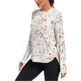 thumbnail image 2 of FORMRS Womens Long Sleeve Shirts UPF 50+ Sun Protection Quick Dry Fishing Hiking Tops, Size S-2XL, Small Floral Pattern, 2 of 8