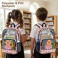 thumbnail image 4 of SEANATIVE Kids Clear Backpack Elementary School Transparent Bookbag See Through Daypack PVC Heavy Duty Clear Bag Children School Accessory, Capybara Strawberry Cherry Blossom Pink, 4 of 7