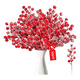 thumbnail image 1 of 30p Tallos Artificiales De Bayas Rojas Heladas De Nieve 22cm Xtellar rojo, 1 of 4