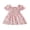 Pink Rose, variant on BemeyourBBs Kids Toddler Baby Girl Summer Smocked Dress Cute Little Girl Sundress Short Sleeve Square Neck Pleated Flower Print Casual Princess Party Dress Clothes