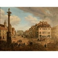 thumbnail image 2 of Anonymous 18x15 Black Ornate Wood Framed Double Matted Museum Art Print Titled - View from the Castle Square Towards Krakowskie Przedmieście, 2 of 5