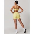 thumbnail image 5 of IDOPIP Women's 2 Piece Yoga Sets with Seamless Sports Bra and High Waist Shorts for Workout & Gym S Yellow, 5 of 9