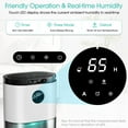 thumbnail image 3 of KLOUDIC 78oz 2300ml Dehumidifier for Home up to 480 Sq ft with Humidity Control Portable Ultra Quiet Dehumidifiers, 3 of 8