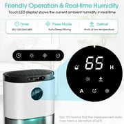 KLOUDIC 78oz 2300ml Dehumidifier for Home up to 480 Sq ft with Humidity Control Portable Ultra Quiet Dehumidifiers