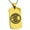 Gold, variant on Stainless Steel Three-Tiered Pine Kamon Crest Engraved Dog Tag Pendant Necklace
