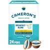 Cameron's Coffee Breakfast Blend K-Cup Naturally Caffeinated Coffee Pods, Medium Roast, 24 Count for Keurig Brewers