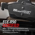 thumbnail image 3 of Power Stop Rear Euro-Stop ECE-R90 Certified Brake Pad and Rotor Kit ESK877, 3 of 4